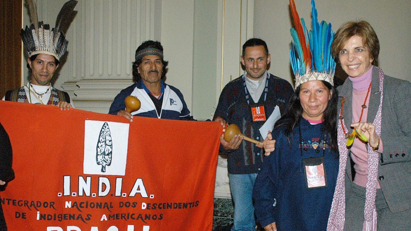 A governadora Yeda Crusius, recebe comitiva de descendentes da Tribo Charrua.