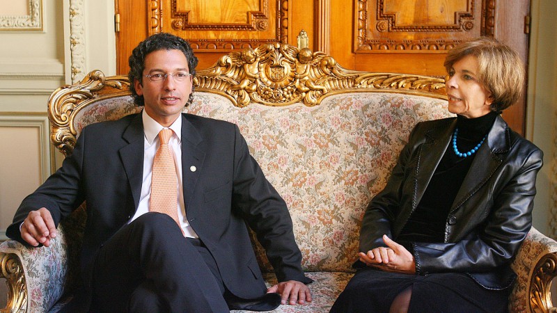 A governadora do Rio Grande do Sul, Yeda Crusius, em audiência com o presidente da Assembléia Legislativa, Frederico Antunes.