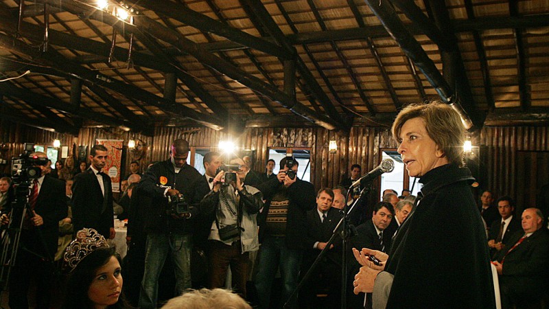 A governadora Yeda Crusius, durante o lan&ccedil;amento da 30&ordf; Expointer.