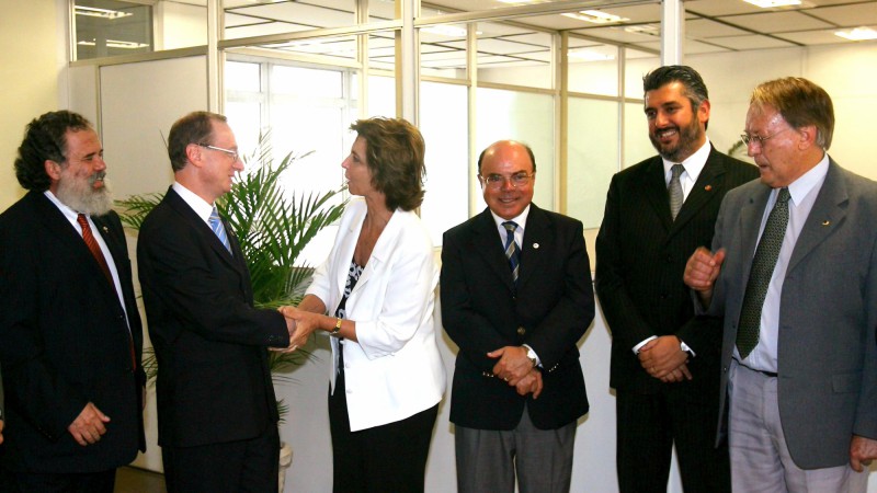 A Governadora Yeda Crusius durante visita dos integrantes do Tribunal de Contas do Estado(TCE).