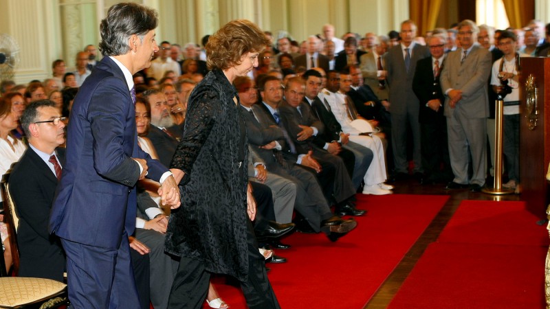 Governadora Yeda Crusius, durante solenidade de posse do secret&aacute;rio do Meio Ambiente, Berfran Rosado.