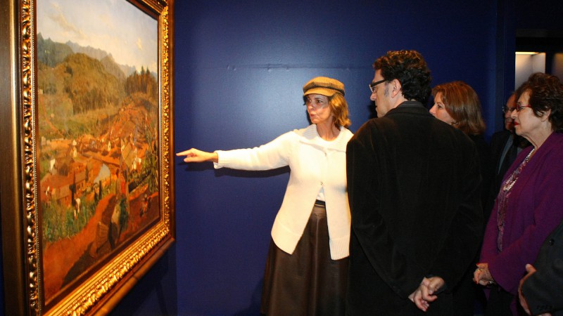 Governadora Yeda Crusius durante a abertura da exposição de Pedro Weingärtner 1853 - 1929, um artista entre o Velho e o Novo Mundo, na Pinacoteca do Estado São Paulo.