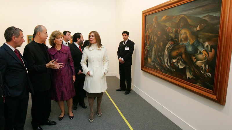 Governadora Yeda Crusius, durante visita a exposição Arte na França 1860 - 1960: O Realismo, no Museu de Arte do Rio Grande do Sul (Margs).