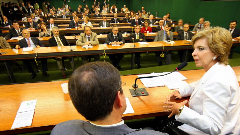 A governadora, Yeda Crusius, reúne-se com integrantes da bancada gaúcha no Congresso Nacional, em Brasília.