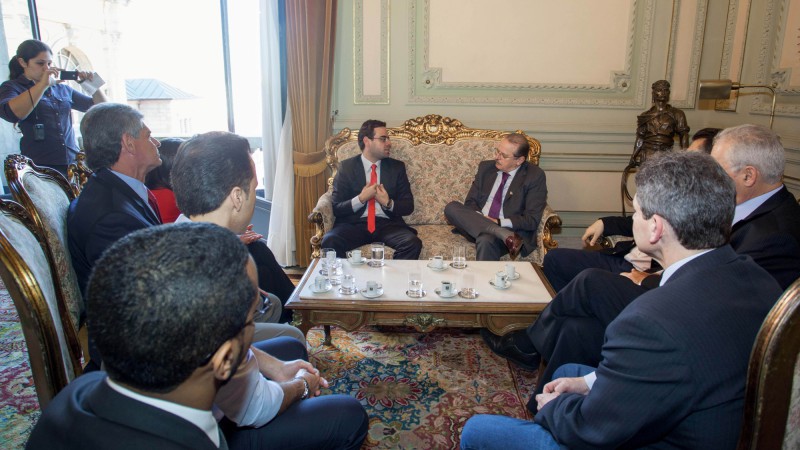 24.08.12 Governador Tarso Genro recebe o Ministro Brizola Neto no Palácio Piratini