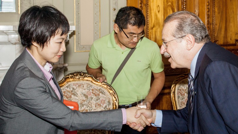 23.10.2012 Governador Tarso Genro recebe a Delegação Chinesa da empresa Shandong Wuzheng no Palácio Piratini