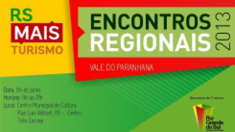 Os municípios da região turística do Vale do Paranhana recebem, nesta quinta-feira (04), em Três Coroas, a 22ª edição dos Encontros Regionais RS Mais Turismo. O evento, promovido pela Secretaria Estadual do Turismo (Setur), tem como finalidade estruturar