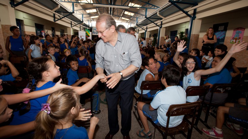 MONTENEGRO, RS, BRASIL, 28.03.14: Governador Tarso Genro na interiorização na escola Januário Correa em Montenegro/RS. Foto: Cláudio Fachel/Palácio Piratini
