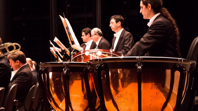 Ospa interpreta repertório para instrumentos de sopro e percussão