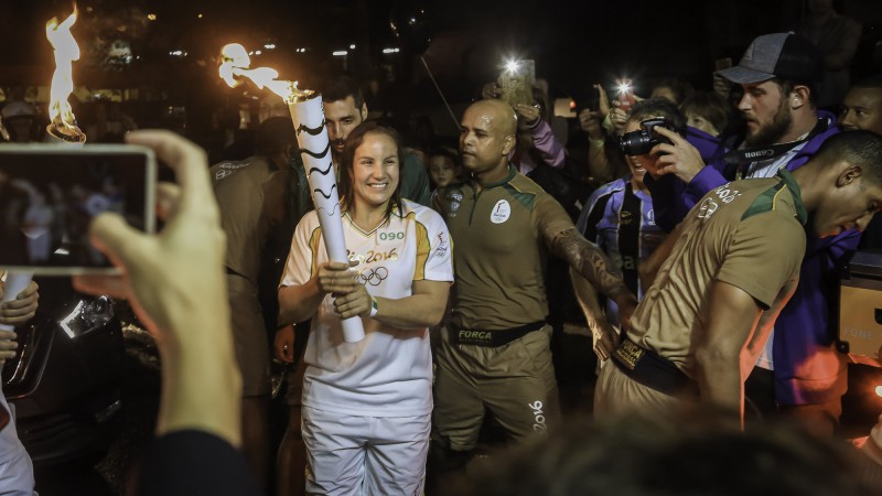 Santa Maria tem celebra&ccedil;&atilde;o que marca os 30 dias do in&iacute;cio dos Jogos Ol&iacute;mpicos