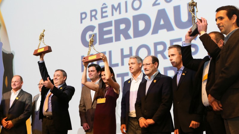 SAPUCAIA DO SUL, RS, BRASIL31.08.2016: Aconteceu nesta quarta-feira (31), a cerim&ocirc;nia de entrega do tradicional Pr&ecirc;mio Gerdau Melhores da Terra. &Eacute; a maior homenagem concedida ao setor de m&aacute;quinas e implementos agr&iacute;colas da Am&eacute;rica Latina, que chegou a
