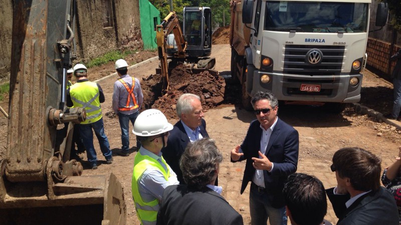 Obras de saneamento em Alegrete