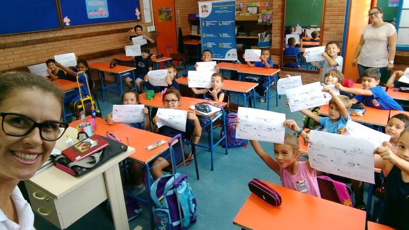 Alunos aprendem sobre produção e benefícios de consumir arroz