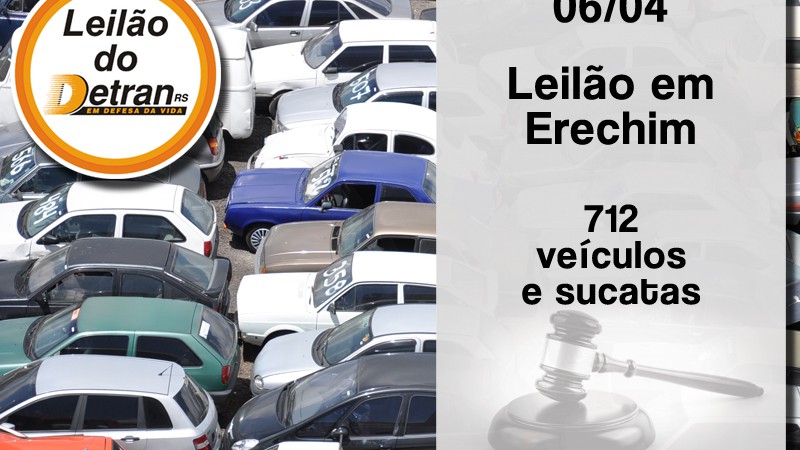 Leilões de abril do Detran