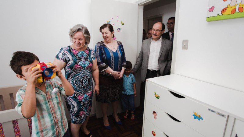 PORTO ALEGRE, RS, BRASIL 07.12.2017: O governador José Ivo Sartori e a secretária de Desenvolvimento Social, Trabalho, Justiça e Direitos Humanos (SDSTJDH), Maria Helena Sartori participaram, na manhã desta sexta-feira (8), em Porto Alegre, da cerimônia