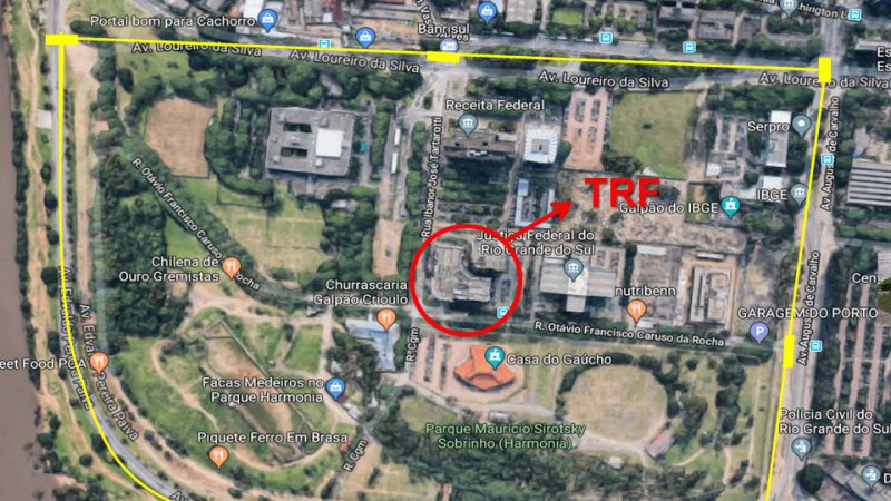 O perímetro de isolamento estabelecido pelo GGI compreende a área entre as Avenidas Loureiro da Silva, Edvaldo Pereira Paiva e Augusto de Carvalho