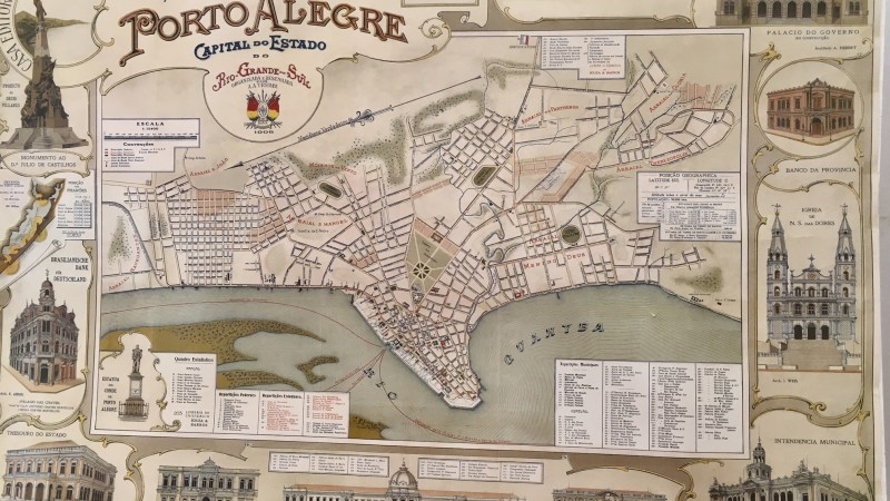 mapa de Porto Alegre a partir de imagens antigas
