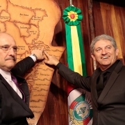 PORTO ALEGRE, RS, BRASIL 21.03.2018: Governador José Ivo Sartori durante o lançamento da 30º Festival Internacional de Balonismo de Torres. Foto: Dani Barcellos/Palácio Piratini