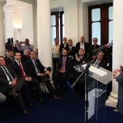 PORTO ALEGRE, RS, BRASIL 09.04.2018: Assinatura do contrato de permuta de área construída do Estado para a construção da Penitenciária Masculina de Bento Gonçalves. Foto: Luiz Chaves/Palácio Piratini