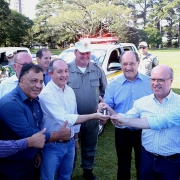 PASSO FUNDO, RS, BRASIL 12.04.2018: O governo do Estado entregou, nesta quinta-feira (12), as novas viaturas da Brigada Militar (BM) destinadas aos municípios da área de abrangência do Comando Regional de Policiamento Ostensivo (CRPO) Planalto. O ato, que