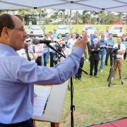 PASSO FUNDO, RS, BRASIL 12.04.2018: O governo do Estado entregou, nesta quinta-feira (12), as novas viaturas da Brigada Militar (BM) destinadas aos municípios da área de abrangência do Comando Regional de Policiamento Ostensivo (CRPO) Planalto. O ato, que