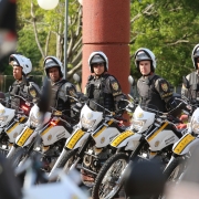 PORTO ALEGRE, RS, BRASIL 14.05.2018: O governo do Estado entregou, nesta segunda-feira (14), 90 motocicletas e 150 armas à Brigada Militar. O ato, que ocorreu na Praça Itália, na capital gaúcha, contou com as presenças do governador José Ivo Sartori e do 