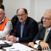 PORTO ALEGRE, RS, BRASIL 28.05.2018: O governador José Ivo Sartori participou, na tarde desta segunda-feira (28), na sala da DCCI, na sede da Secretria de Segurança Pública, da reunião com os integrantes do Gabinete de Crise, que é coordenado pelo vice-pr