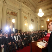 PORTO ALEGRE, RS, BRASIL 03.07.2018: Na presença do governador José Ivo Sartori, do secretário de Estado da Fazenda, Luiz Antônio Bins, e do presidente do Conselho Superior da CAGE, Álvaro Fakredin, foram empossados na tarde desta terça-feira (03), durant