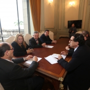 PORTO ALEGRE, RS, BRASIL 05.07.2018: O governador José Ivo Sartori assinou, nesta quinta-feira (5), convênio junto à Companhia Estadual de Energia Elétrica (CEEE), para a instalação de uma usina solar fotovoltaica no Centro Administrativo Fernando Ferrari