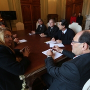 PORTO ALEGRE, RS, BRASIL 05.07.2018: O governador José Ivo Sartori assinou, nesta quinta-feira (5), convênio junto à Companhia Estadual de Energia Elétrica (CEEE), para a instalação de uma usina solar fotovoltaica no Centro Administrativo Fernando Ferrari