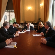 PORTO ALEGRE, RS, BRASIL 05.07.2018: O governador José Ivo Sartori assinou, nesta quinta-feira (5), convênio junto à Companhia Estadual de Energia Elétrica (CEEE), para a instalação de uma usina solar fotovoltaica no Centro Administrativo Fernando Ferrari