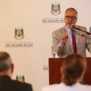 PORTO ALEGRE, RS, BRASIL 18.07.2018: O Governo do Estado do Rio Grande do Sul e a Athos Editora uniram-se em cerimônia de lançamento do 4º volume da série 'Nomes que fizeram a Imprensa Gaúcha', realizada na manhã desta quarta-feira (18), no Salão Negrinho