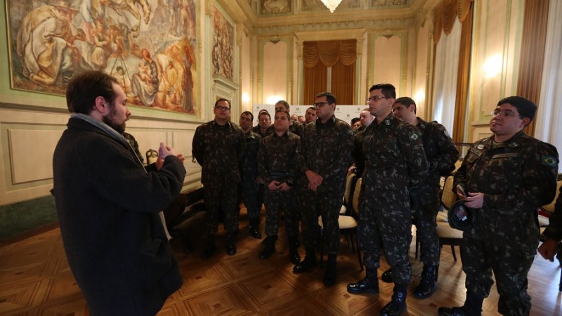 PORTO ALEGRE, RS, BRASIL 20.08.2018: Visita de integrantes do Comando Militar do Sul ao Palácio Piratini. Foto: Dyessica Abadi/Palácio Piratini