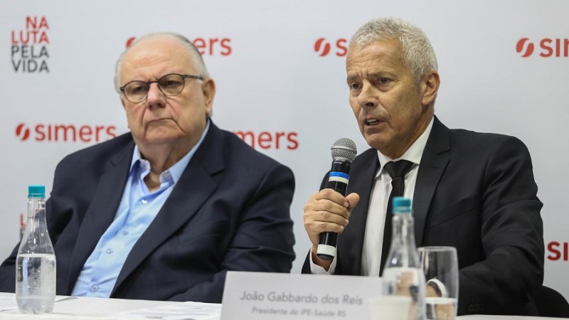 PORTO ALEGRE, RS, BRASIL 11.09.2018: Durante coletiva de imprensa nesta terça-feira (11), na sede do Simers, na capital gaúcha, foram apresentadas novidades na política do IPE-Saúde para os cerca de 8 mil médicos credenciados. O presidente do IPE-Saúde, J