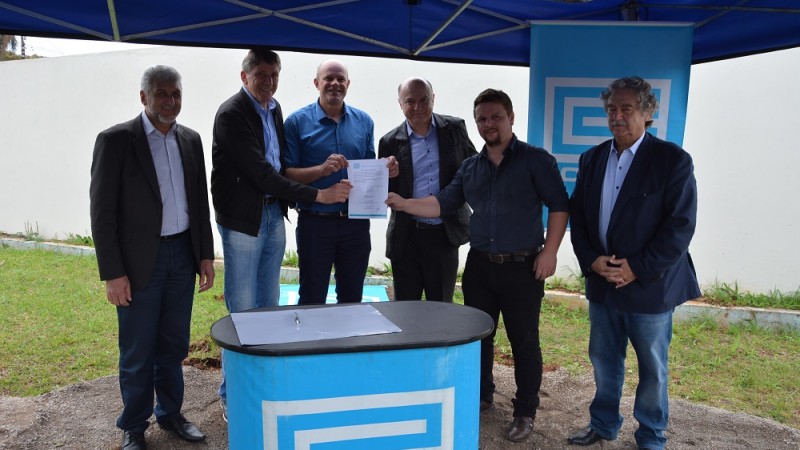 Secret&aacute;rio de Obras, Saneamento e Habita&ccedil;&atilde;o, Rog&eacute;rio Salazar, participou do ato