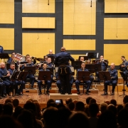 PORTO ALEGRE, RS, BRASIL 21.11.2018: O Concerto da Banda da Brigada Militar celebrou, na noite de terça-feira, 20, na Casa da Música da Ospa, em Porto Alegre, os 181 anos da Brigada Militar (BM). O evento faz parte da programação oficial que marca o anive