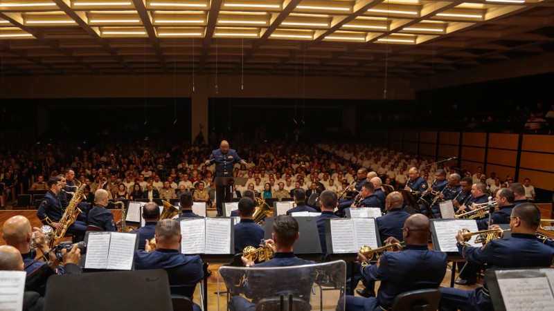 PORTO ALEGRE, RS, BRASIL 21.11.2018: O Concerto da Banda da Brigada Militar celebrou, na noite de terça-feira, 20, na Casa da Música da Ospa, em Porto Alegre, os 181 anos da Brigada Militar (BM). O evento faz parte da programação oficial que marca o anive
