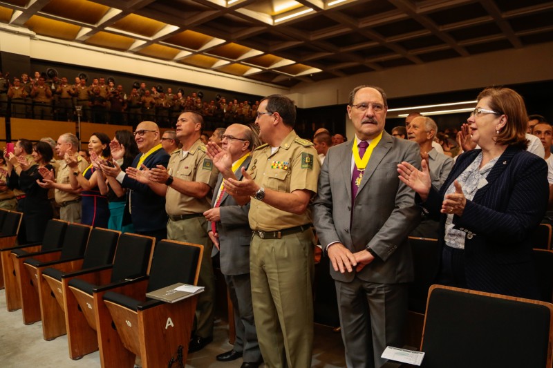 PORTO ALEGRE, RS, BRASIL 21.11.2018: O Concerto da Banda da Brigada Militar celebrou, na noite de terça-feira, 20, na Casa da Música da Ospa, em Porto Alegre, os 181 anos da Brigada Militar (BM). O evento faz parte da programação oficial que marca o anive