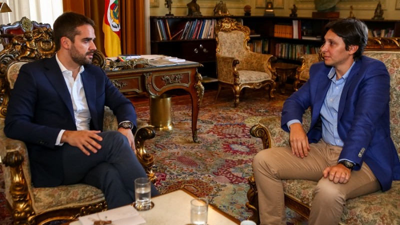 28.01.2019 Gov Eduardo Leite recebe o Vice Prefeito de Canela - Foto Gustavo Mansur