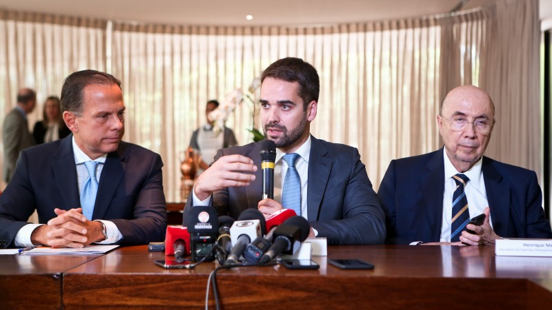 SÃO PAULO, SP, BRASIL, 30/01/2019 - O governador Eduardo Leite participou na manhã desta quarta-feira (30) de reunião com os governadores de São Paulo e Pará, durante evento da Rede Juntos Estados. 