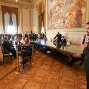 PORTO ALEGRE, RS, BRASIL, 31/01/2019 - O governador Eduardo Leite participou de coletiva de imprensa na manhã dessa quinta-feira (31) para tratar sobre a situação fiscal do Estado e a divulgação do calendário de pagamento dos salários de janeiro.