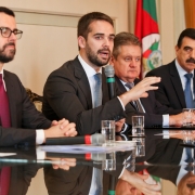 PORTO ALEGRE, RS, BRASIL, 31/01/2019 - O governador Eduardo Leite participou de coletiva de imprensa na manhã dessa quinta-feira (31) para tratar sobre a situação fiscal do Estado e a divulgação do calendário de pagamento dos salários de janeiro.