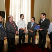 PORTO ALEGRE, RS, BRASIL, 20/03/2019 - O governador Eduardo Leite recebeu, na tarde desta quarta-feira (20), convite para a 16a Expofeira de Três de Maio.