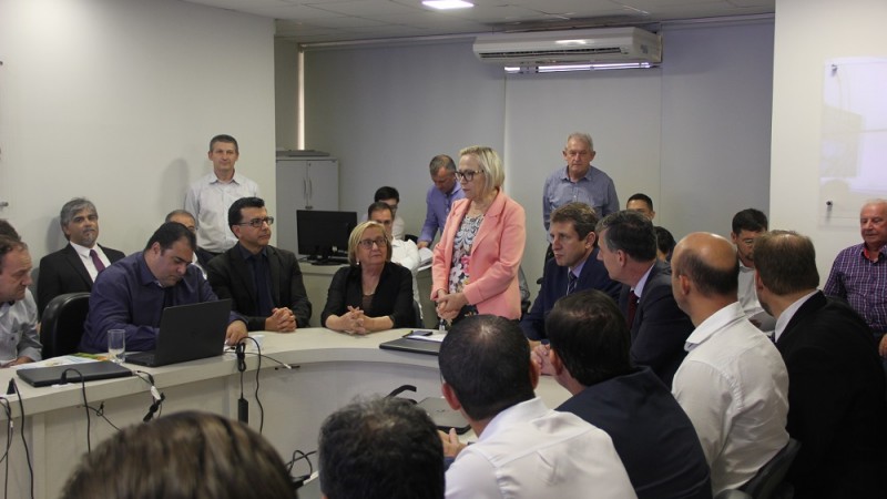 Secretária Arita Bergmann se reuniu com o prefeito de Palmeira das Missões, Eduardo Russomano Freire