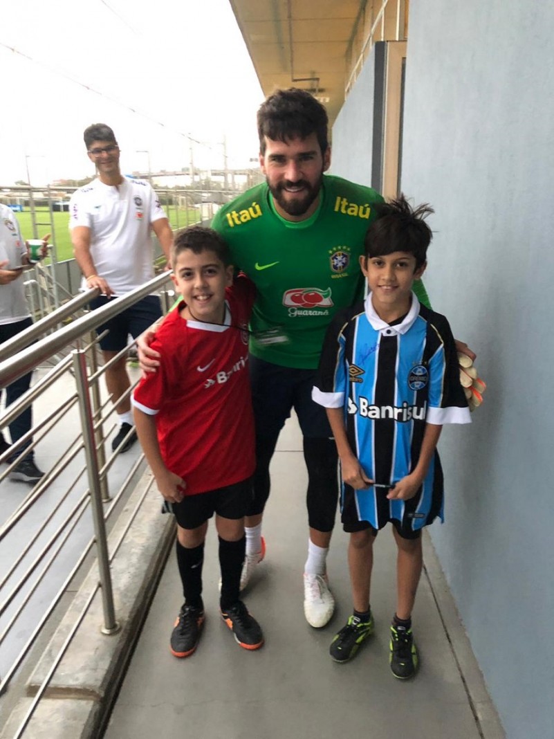 visita meninos treino sele&ccedil;&atilde;o brasileira
