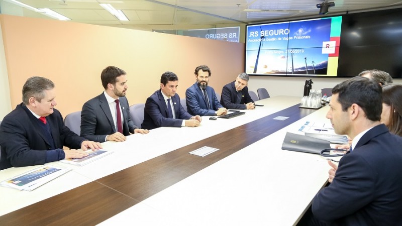 PORTO ALEGRE, RS, BRASIL, 27/06/2019 - Governo apresenta projeto RS Seguro ao ministro da Justiça, Sergio Moro, e discute soluções para situação de presídios. Fotos: Gustavo Mansur/ Palácio Piratini