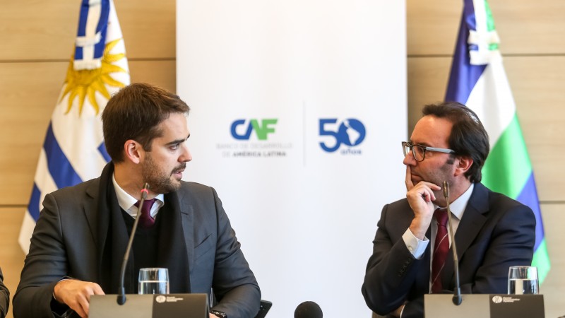 Comitiva do governo faz visita ao Banco de Desenvolvimento da América Latina (CAF)