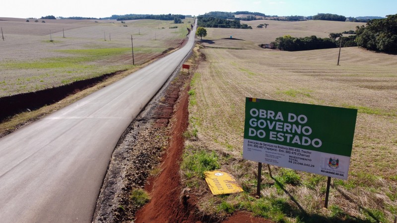 Primeiro trecho da ligação regional entre Tapejara e Charrua, com três quilômetros de extensão, já está pronto -Foto: Grégori Bertó/Secom