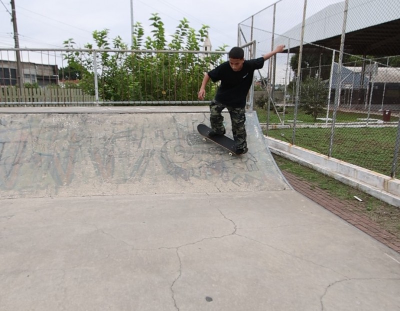 A Praça da Juventude é um dos locais de Esteio ontem as oficinas de skate ocorrem -Foto: Luís André Pinto/Secom