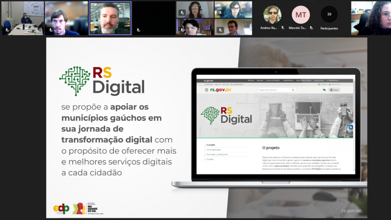 Imagem do pint de tela com participantes acompanhando a apresentação do conteúdo durante o workshop